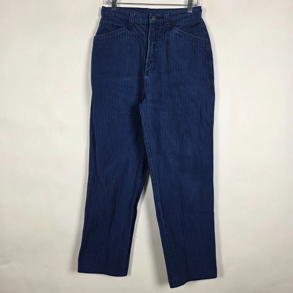 Vintage Y2K Rockies Bareback Striped Womens Size 13/14 Blue Denim Jeans